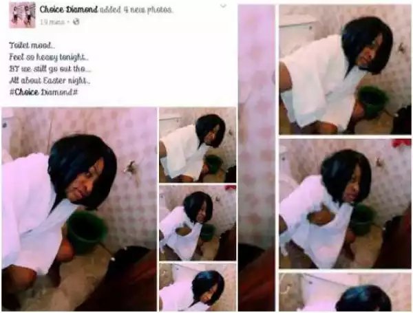 Lady Take The Selfie Stuff To The Toilet, Post Photos On Facebook 
